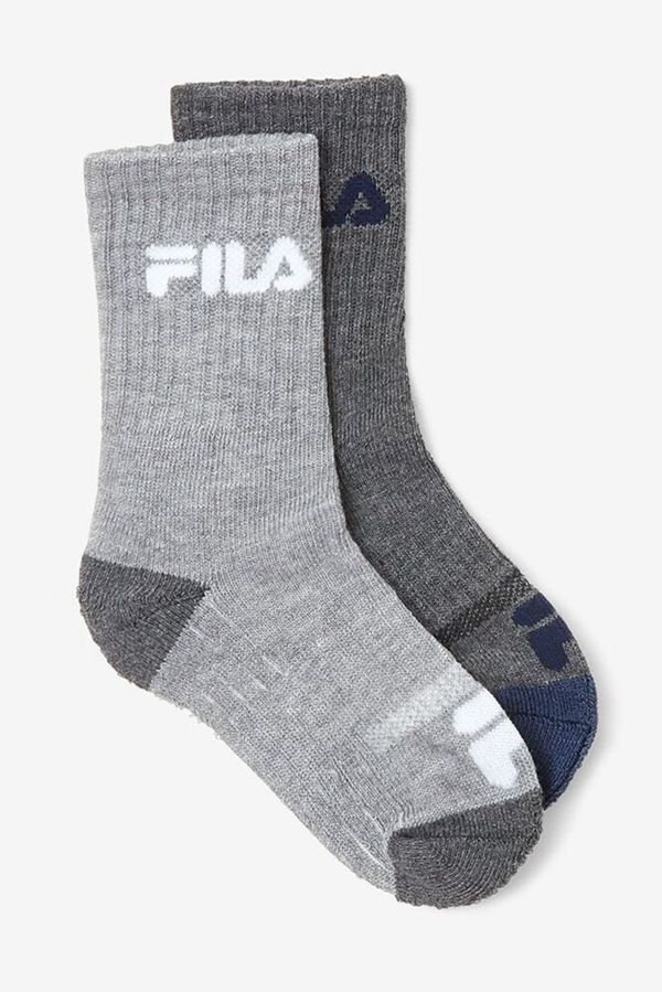 Fila Cushioned Crew 6-Pack Boy's Socks - Grey Multicolor,NZ 594-54738